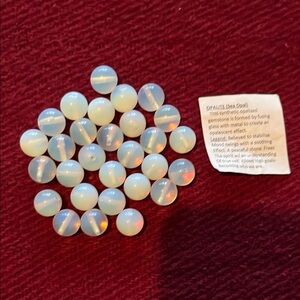 Opalite Beads - 30 count every purchase comes with a free adventurine Stone